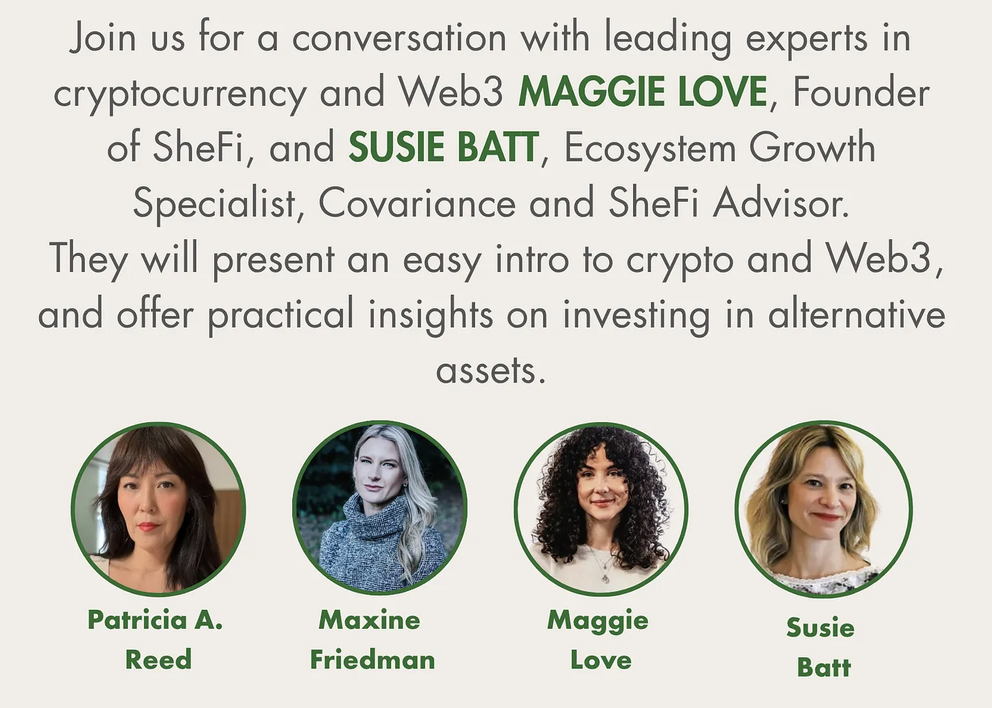 MINT SALON BY THE MATRIARK SALON X MAXINE VENTURES: DEMYSTIFYING CRYPTOCURRENCY & WEB3 — photo 1