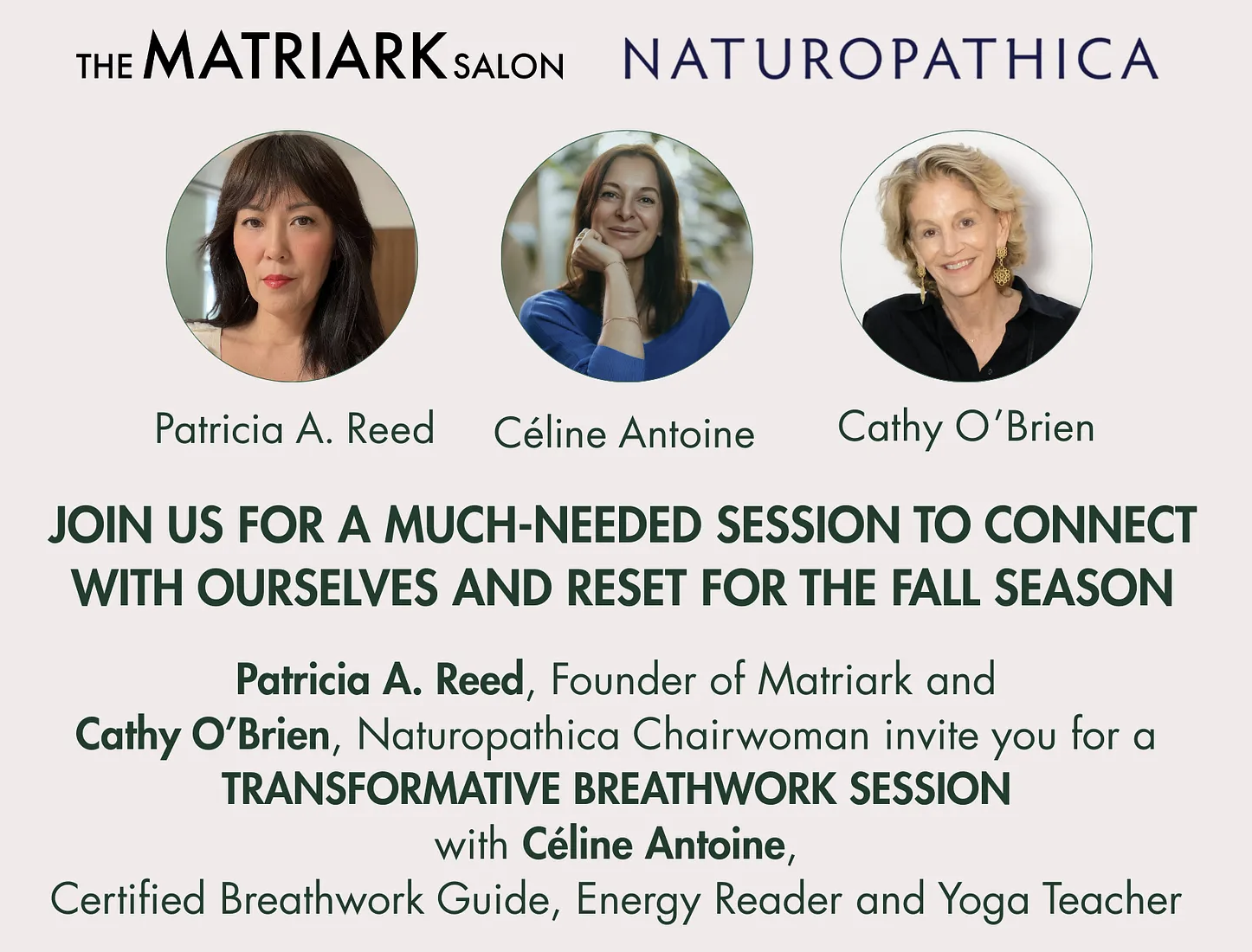 The Matriark Salon & Naturopathica: TRANSFORMATIVE BREATHWORK SESSION — photo 1