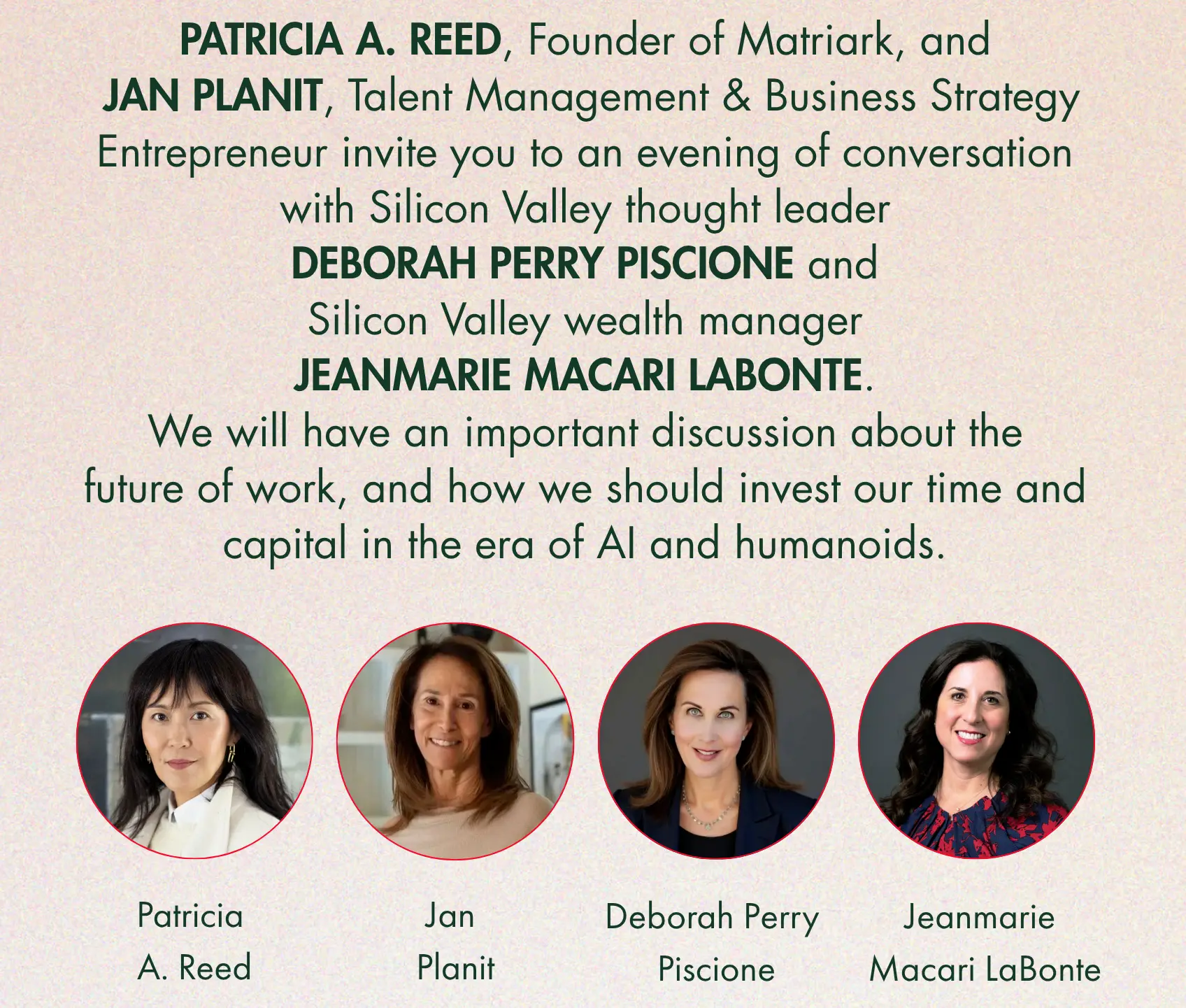 The Matriark Salon: The Future of Work, and how we should invest in the era of AI and humanoids — photo 1
